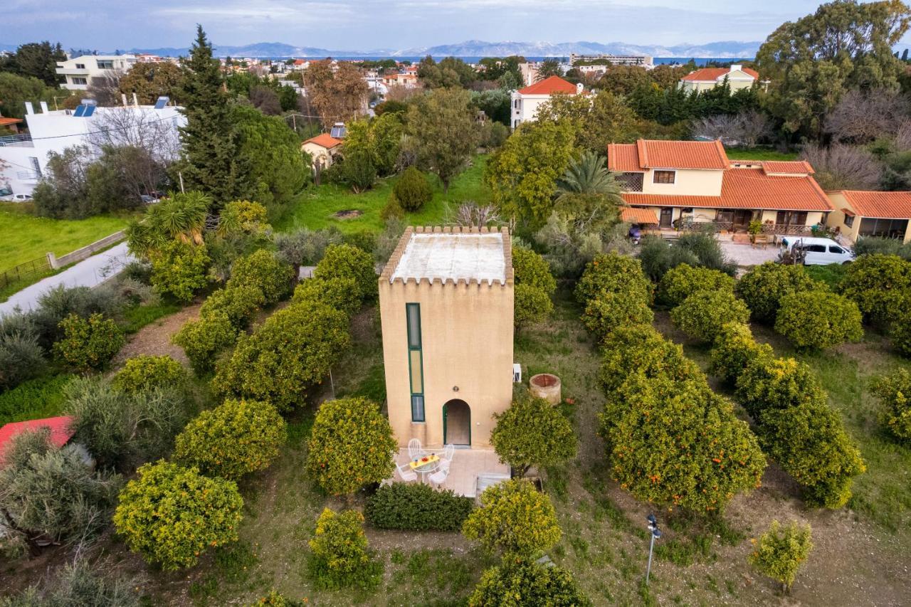 Villa The Tower With The Orange Tree Garden Ialysos  Esterno foto